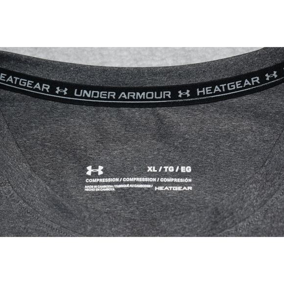Under Armour Gym Shirt Tanktop Mens Size XL Compression Gray HeatGear Polyester - Picture 6 of 9